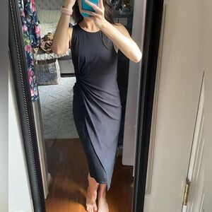 Leith Asymmetrical Black Dress